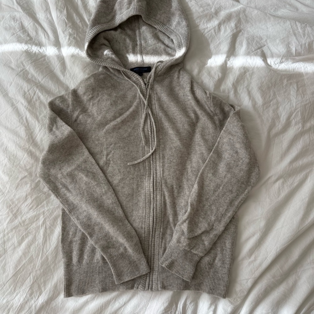 Patrick Assaraf Cashmere Hooded Zip Sweater